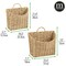 mDesign Woven Seagrass Hanging Wall Storage Basket - Set of 2 - Natural